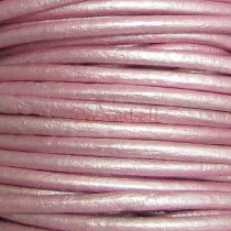 2 YARDS Natural Leather BEAD STRINGING CORD 2mm Metallic Pink (Suraiya)