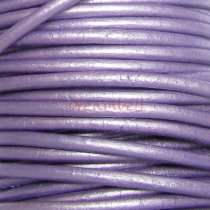 2 YARDS Natural Leather BEAD STRINGING CORD 2mm Metallic Purple (Chandni)