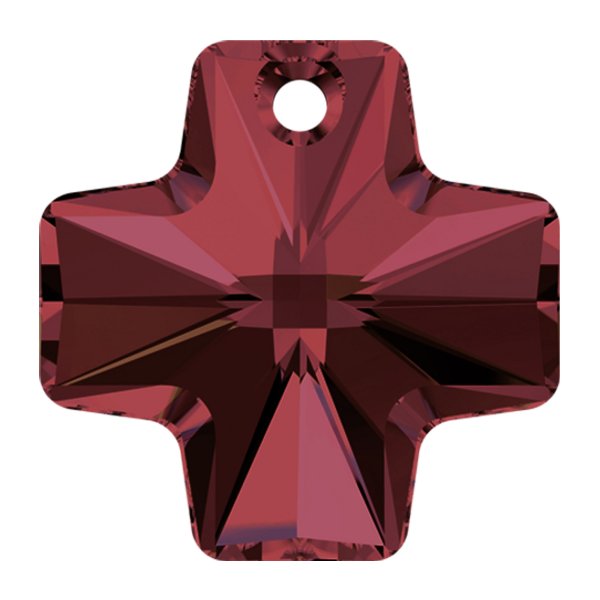 1x Swarovski Elements Austrian Crystal 6866 Cross Pendant Burgundy