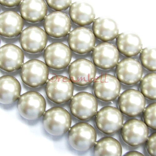 50x Swarovski Crystal Pearls 5810 Round Platinum 8mm
