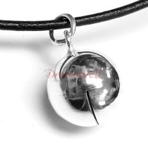1x Bright Sterling silver Jingle Bell Dangle Charm Pendant 16mm