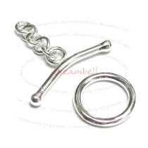 1x Sterling Silver Strand Toggle Clasp Bead