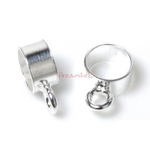 2 x Sterling Silver 5mm Cord Pendant Bail Connector for European Charm