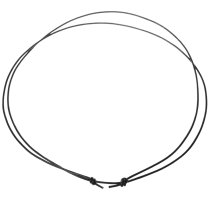 1x Black leather cord 1mm choker adjustable necklace 14"-28"