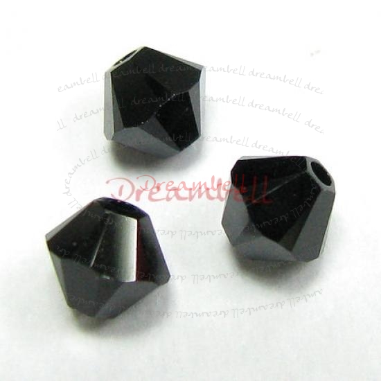72x Swarovski Elements Xilion 5328 Crystal Jet Black 3mm