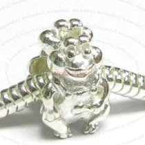 Sterling Silver Fat Frog Beads for European Charm Bracelets