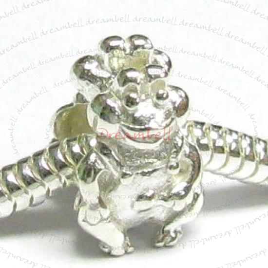 Sterling Silver Fat Frog Beads for European Charm Bracelets