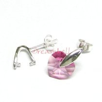 2x Sterling Silver Olive Stud Earring Loop Post Bail