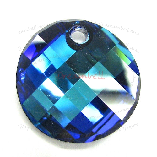 1x SWAROVSKI CRYSTAL 6621 Bermuda Blue P TWIST PENDANT 28mm NEW