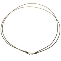 1x Dark Brown leather cord 1mm choker adjustable necklace 14"-28"