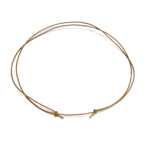 1x Light Brown leather cord 1mm choker adjustable necklace 14"-28"