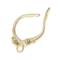 2x Vermeil 14K Gold plated over STR SILVER LEVERBACK Daisy Flower lever back EAR wire