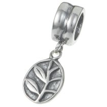 Sterling Silver Oval Tree of Life Dangle for European Charm Bracelets