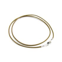 1x Sterling Silver Light Brown leather cord 1mm choker necklace 20″