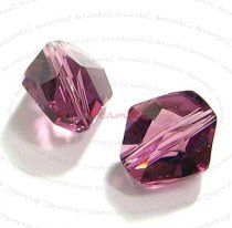 2x Swarovski Elements Crystal 5523 Cosmic Beads 12mm Amethyst