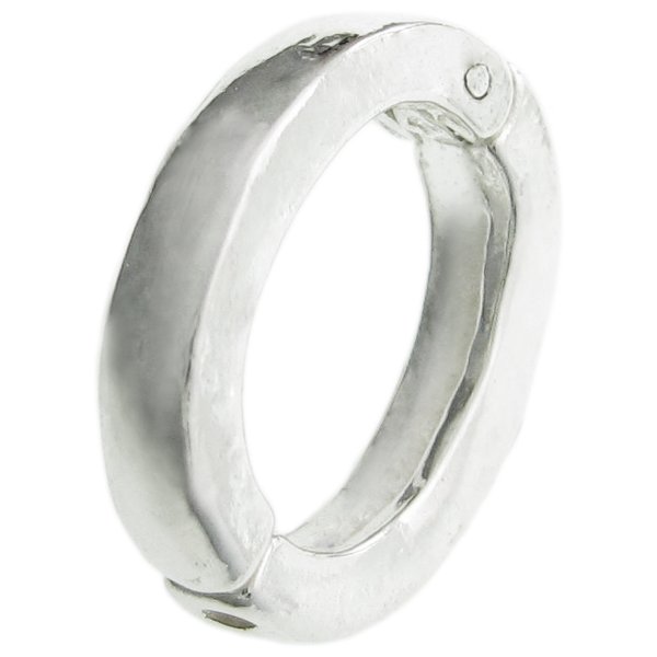 1 x Bright Sterling Silver Oval Changeable Pendant Clasp Bail 11mm