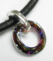 1 x Bright Sterling Silver Oval Changeable Pendant Clasp Bail 11mm