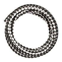 1 Yard Natural Braided Bolo Leather Bead Stringing Cord 5mm Black and White