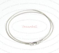 1x Sterling Silver leather cord 1mm choker necklace 22″
