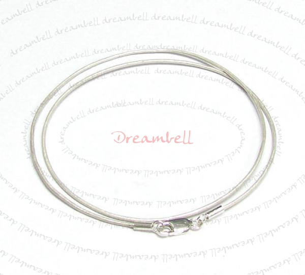 1x Sterling Silver leather cord 1mm choker necklace 22"