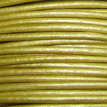 2 yards Natural Leather BEAD STRINGING CORD 1mm Metallic Gold