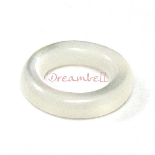 2x White Mother of Pearl MOP Round Rondelle Bead 10mm for European Charm Bracelets