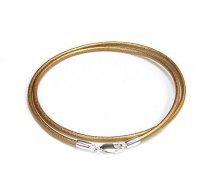 1x Sterling Silver Metallic Bronze Leather cord 2mm choker necklace 18″