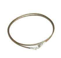 1x Sterling Silver Metallic Brown (Kansa) leather cord 1mm choker necklace 22″