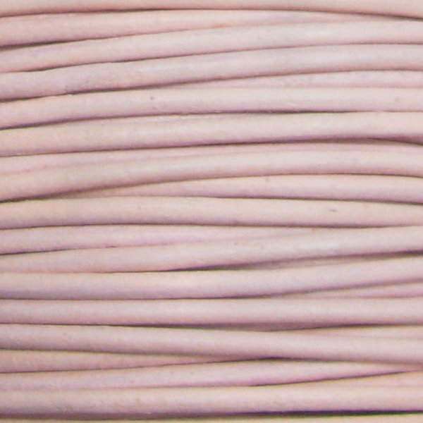 2 YARDS Natural Leather BEAD STRINGING CORD 2mm Light Pink