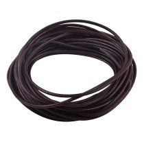 2 YARDS Natural Leather BEAD STRINGING CORD 2mm Brown