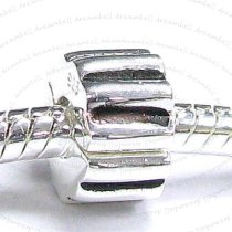 Sterling Silver simplicity / stripe CLIP Bead for European Charm Bracelets