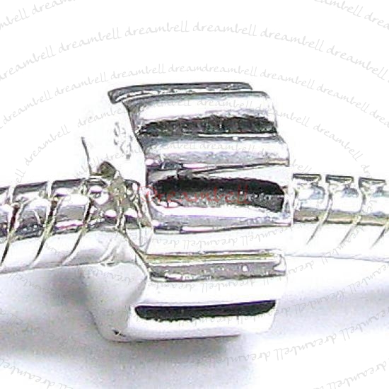 Sterling Silver simplicity / stripe CLIP Bead for European Charm Bracelets