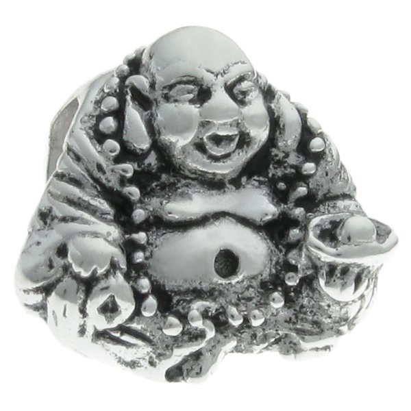 Sterling Silver CHINESE HAPPY Buddha Bead for European Charm Bracelets
