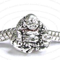 Sterling Silver CHINESE HAPPY Buddha Bead for European Charm Bracelets