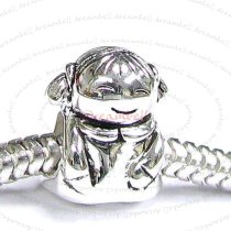 Sterling Silver Cute Happy Baby Girl KID / Daughter w/ Smile Face Family Bead for European Charm Bracelet