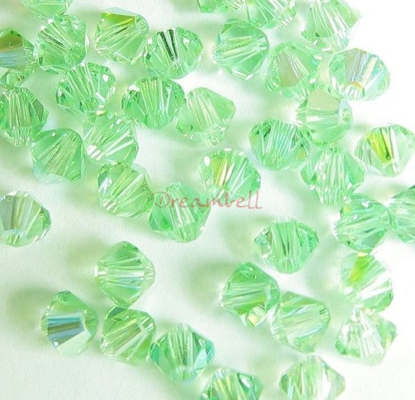 24x 5301 Swarovski Elements Bicone Crystal Elements Peridot AB 3mm