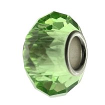 Sterling Silver BIRTHSTONE ROUND Crystal European Bead charm August