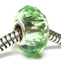 Sterling Silver BIRTHSTONE ROUND Crystal European Bead charm August