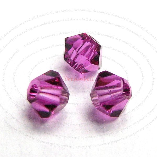 24x 5301 Swarovski Elements Bicone Crystal Fuchsia Pink 3mm