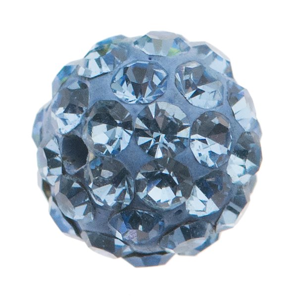 1x Ferido Crystal ROUND Bead Blue 6mm