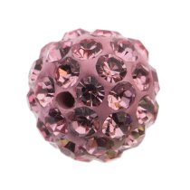 1x Ferido Crystal ROUND Bead Pink Rose 6mm