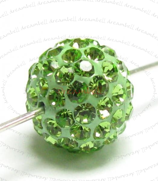 1x Ferido Crystal ROUND Bead Peridot Green 8mm