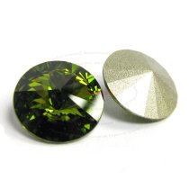 2x Swarovski Elements Rivoli Stone Crystal 1122 Olivine 14mm