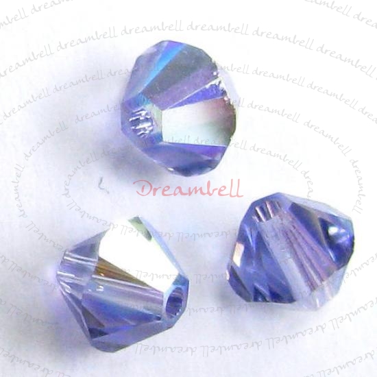 24 x Swarovski Elements Xilion Crystal 5328 Tanzanite AB 4mm