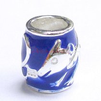 Sterling Silver CHINESE Zodiac RAT Enamel Bead for European Charm Bracelets