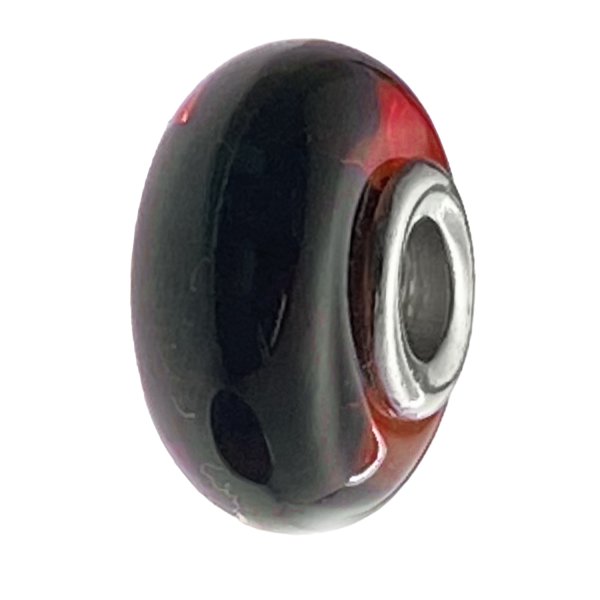 Sterling Silver Genuine Cherry Amber Round Bead