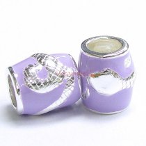 Sterling Silver CHINESE Zodiac SNAKE Enamel Bead for European Charm Bracelets