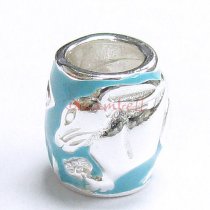 Sterling Silver CHINESE Zodiac RABBIT Bead for European Charm Bracelets