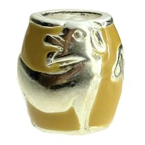 Sterling Silver CHINESE Zodiac DOG Enamel Bead for European Charm Bracelets