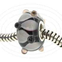 Sterling Silver Murano DOTS Glass Bead for European Charm Bracelets
